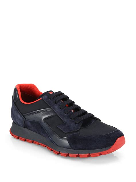 prada suade sneakers|Prada suede sneakers men.